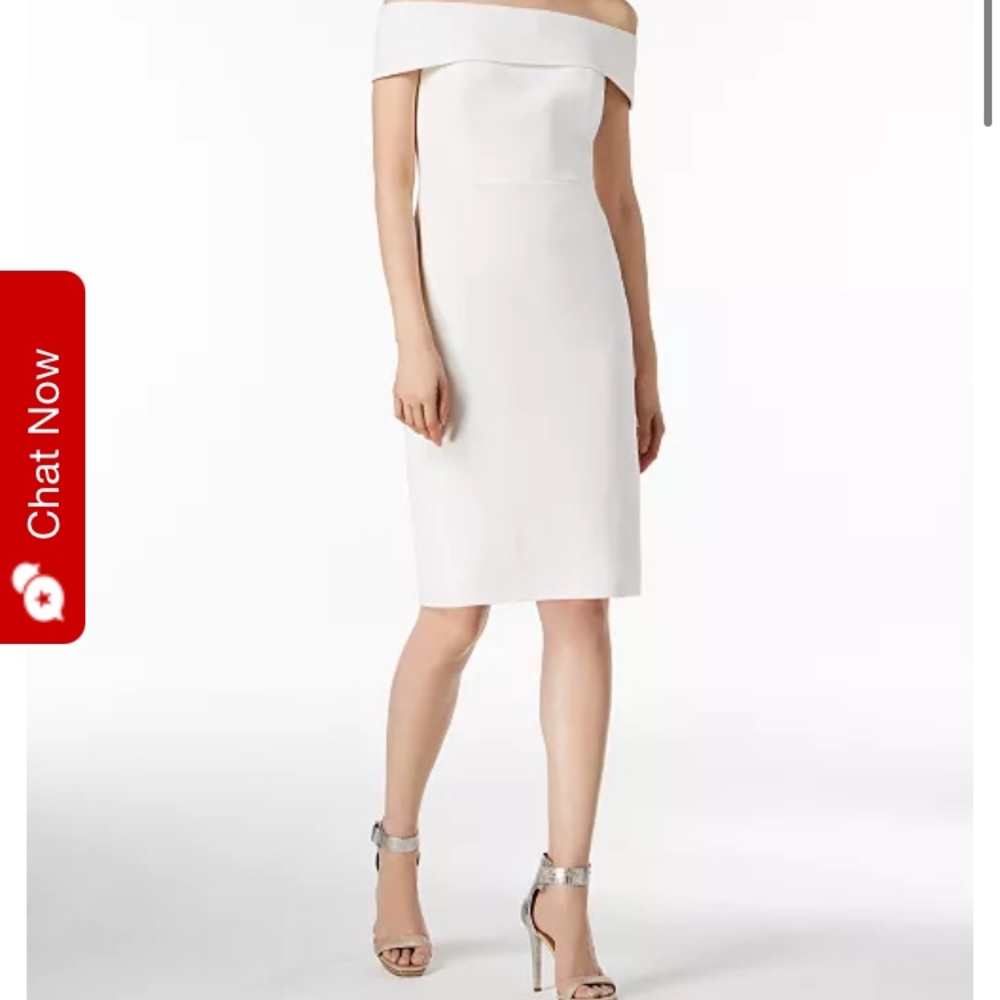 Calvin Klein off the Shoulder Dress - Bridal Shower